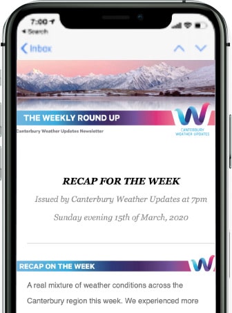 Roundup Newsletter viewed on mobile phone